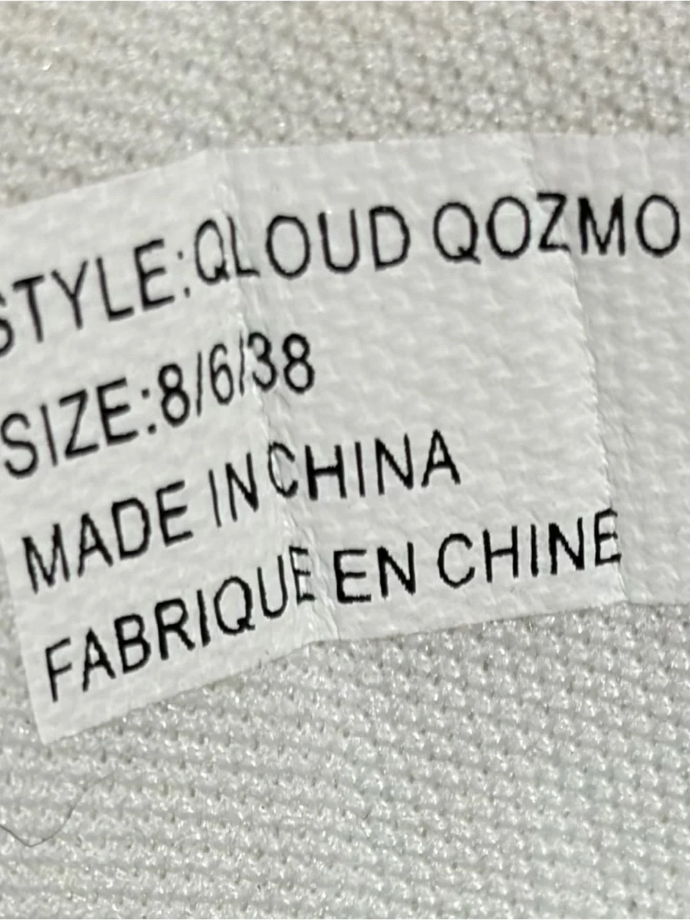 YRU QLOUD QOZMO White Platform Sneakers with Ivory Flowers inside the clear sole